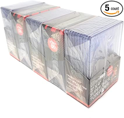 Ultra Pro 5 130pt Top Loader Packs - 10 Toploaders Per Pack (50 Total) - Thick Baseball, Basketball, Hockey, Football Cards (Ie Memorabilia)