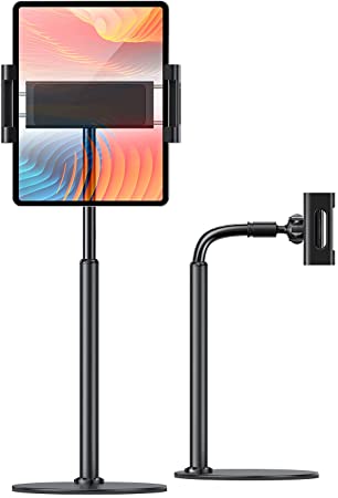 LISEN iPad Stand Holder Tablet Holder Stand Adjustable, Desktop iPad Holder and Stand Gooseneck Tablet Stand Compatible with 4.7-13“ Tablets, Cell Phones and E-Readers