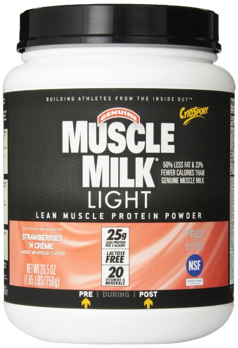 CytoSport Muscle Milk Light, Strawberries 'N Creme, 1.65-Pounds