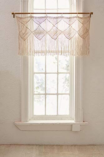 Macrame Curtain Valance - Bohemian Boho Handwoven Wedding Backdrop Alter - Macrame Arch Window Door Curtains Valance