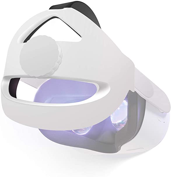 Yoobao Quest 2 Elite Strap Compatible with Oculus Quest 2 Headset, Adjustable Head Strap, Replacement for Oculus Quest 2 Headband, Headset Strap Enhanced Support and Reduce Head Pressure - White