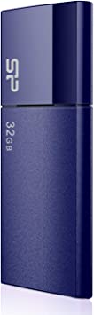 シリコンパワー USBメモリ 32GB USB3.0 スライド式 Blaze B05 ネイビーブルー SP032GBUF3B05V1D