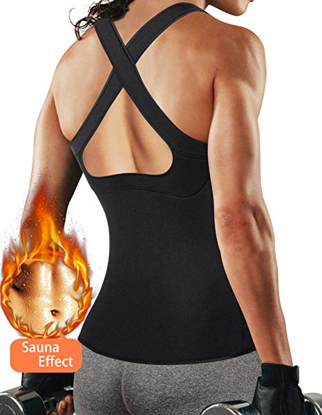 Women Workout Tank Top Exercise Shirt Neoprene Sauna Fitness Sport Clothes Athletic Yoga Running Training Vest