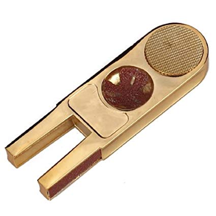 Gold U-Shaped Pool Cue Tip Scuffer Burnisher / Made of Solid Alloy, Also Can Be Used as Tapper, Dime Shaper, Nickel Shaper, Trimmer and Burnisher Model: