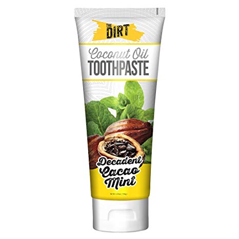 The Dirt All Natural Coconut Oil Toothpaste (Cacao Mint, Six Month Supply 150g)