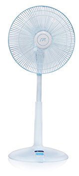 Sunpentown SF-1468 3-Speed Oscillating 14-Inch Standing Fan with Remote Control