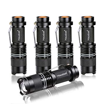 Hausbell 7W Mini LED Flashlight Tactical Flashlight (5 pack)