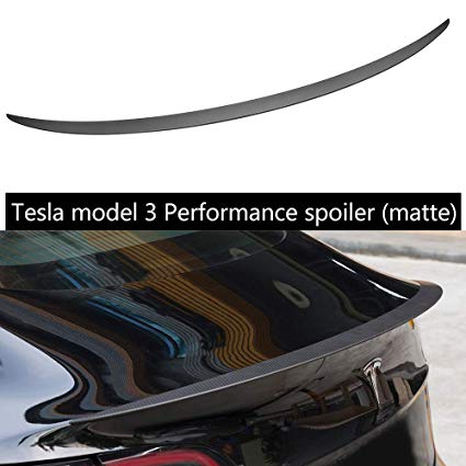 TOPlight Model 3 Spoiler Tesla Model 3 Real Carbon Fiber Rear Trunk Spoiler Lip Tail Wing Rear Trunk Lid Spoiler Wing for Sedan 2017-2019 (Model 3 Real Carbon Fiber Spoiler)