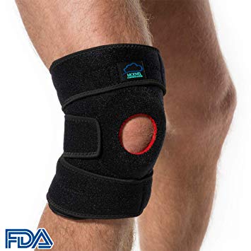 Modvel Premium Supportive Knee Brace – Flexible Neoprene Knee Protection Wrap, Breathable Unisex Knee Compression Sleeve for Running, Sports & Arthritis, Promotes Pain Relief (MV-128)