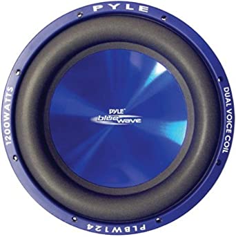 Car Vehicle Subwoofer Audio Speaker - 10 Inch Blue Injection Molded Cone, Blue Chrome-Plated Plastic Basket, Dual Voice Coil 4 Ohm Impedance, 1000W Power For Vehicle Stereo Sound System - Pyle PLBW104