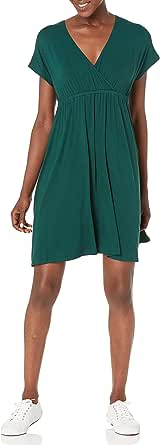 Amazon Essentials Women's Surplice Dress (Available in Plus Size)