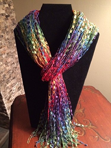 Scarf Necklace Scarves Rainbow LGBTQ Bright Glitz Wear All Different Ways