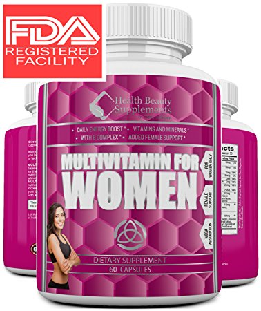 * 4 PHASE MULTIVITAMIN FOR WOMEN ALL AGES * With FEMALE LIBIDO & SEXUAL BOOSTER - Natural Formula With Camag – Vitamin B Complex – Vitamin A B C D E – Zinc – Biotin – TOP RATED 5 STAR