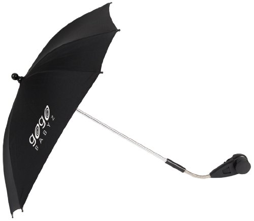 GO-GO BABYZ OUTDOOR CLIP-ON SPORTS UMBRELLA,  For Strollers Wagons & Folding Chairs, black