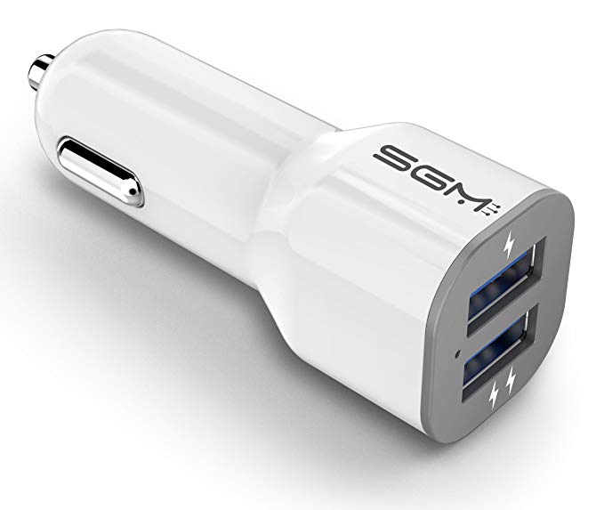 Sgm Car Charger,3.1A Dual Usb Ports Fast Universal Charging Car Charger Adapter