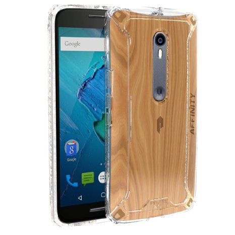Moto X Pure Edition Case, POETIC Affinity Series [X-FORM] Premium Thin /Protection Where Its Needed/Dual Material Protective Bumper Case for Motorola Moto X Style/Pure Edition (2015) Frost Clear/Clear