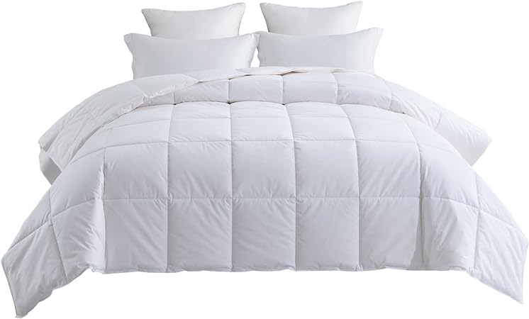 Cottonpure Organic 300 Thread Count Cotton Filled Comforter, White
