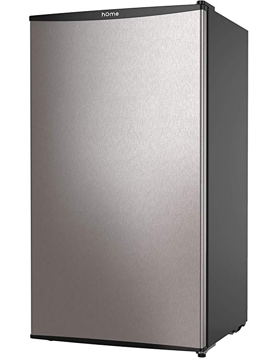 hOmeLabs Mini Fridge - 3.3 cu ft Under Counter Refrigerator with Covered Chiller Compartment - Small Drink Food Storage Machine for Office, Dorm or Apartment with Adjustable Removable Glass Shelves