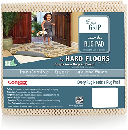 Con-Tact Rug Pad 8x10, Non-Slip Area Rug Pad, Eco-Grip for Hard Floors