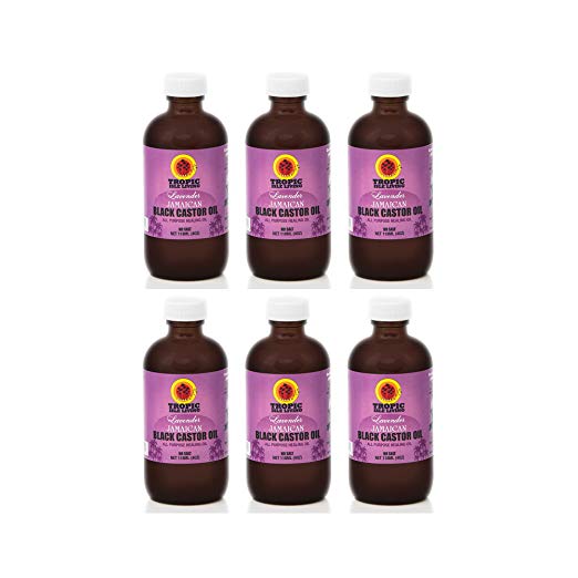 Tropic Isle Living Lavender Jamaican Black Castor Oil, 4 oz (Pack of 6)