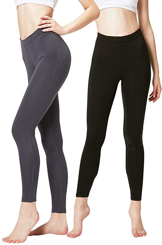 DEVOPS Women's 2 Pack Thermal Long Johns Underwear Leggings Pants