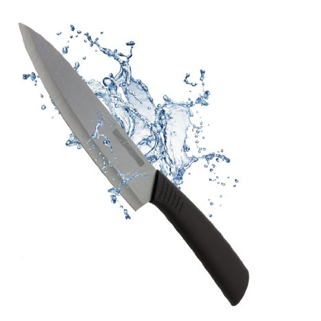 Ceramic Knife - The Best Specialty Kitchen Gadget for Professional Chefs - 7 Inch Razor Sharp Blade and Protective Sheath - The Essential Cutlery Accessory at Home