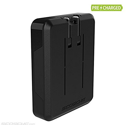 SCOSCHE PBH152 6000 GoBat 2-In-1 Portable Dual USB Port Wall Charger with Portable Battery Pack - Black