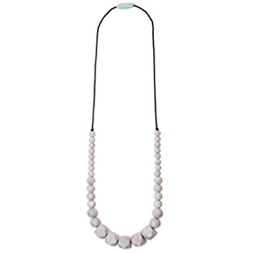 Mama & Little Sol Silicone Baby Teething Necklace for Moms - Nursing Necklace in Marble - Teething Beads and Baby Teething Toys