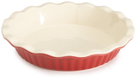 Good Cook 9 Inch Ceramic Pie Plate Red