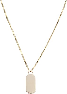 HONEYCAT Dainty Julia Dog Tag Necklace in Gold, Rose Gold, or Silver | Minimalist, Delicate Jewelry