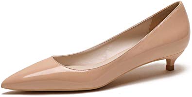 Women's Comfor Classic Slip On Pointed Toe Dress Shoes Low Heel Pump Wedding Shoe