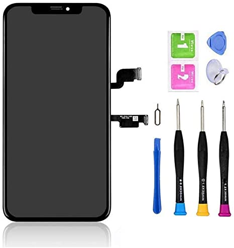 HBJH Premium Screen Replacement Compatible with iPhone Xs max, Screen Replacement iPhone Xs max 6.5 inch (Model A1921, A2101, A2102, A2104) Touch Screen Display digitizer Repair kit Assembly