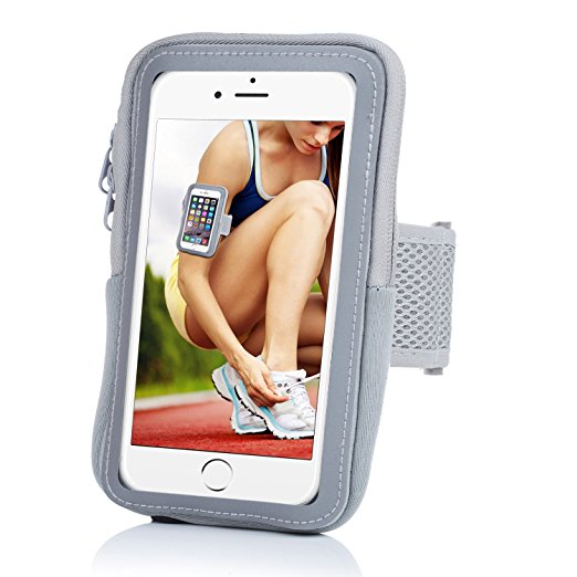 iPhone 6 Plus Armband, iPhone 6S Plus Sports Armband - TURATA Outdoor Sport Phone Holder Case Running Workout Arm Band Strap With Zipper Pouch for iPhone 6 Pus 6S Plus iPod Touch