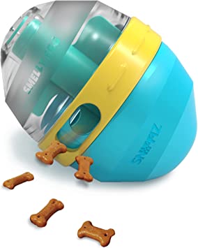 SNiFFiz SmellyEGG Interactive Treat Dispensing Squeaky Puzzle Ball / Enrichment Toy for Dog - Mind Stimulating Food Game / Slow Feeder - from Small Puppies to Large Dogs