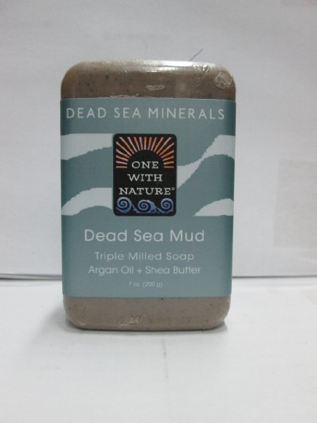ONE WITH NATURE DEAD SEA BAR SOAPSEA MUD 7 OZ Pack of 6