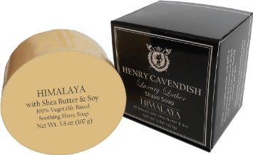 Henry Cavendish Himalaya Shaving Soap with Shea Butter & Coconut Oil. Long Lasting 3.8 oz Puck Refill. Himalaya Fragrance. All Natural Shave Soap. Rich Lather Gives a Smooth Comfortable Shave. For Ladies and Gentlemen.