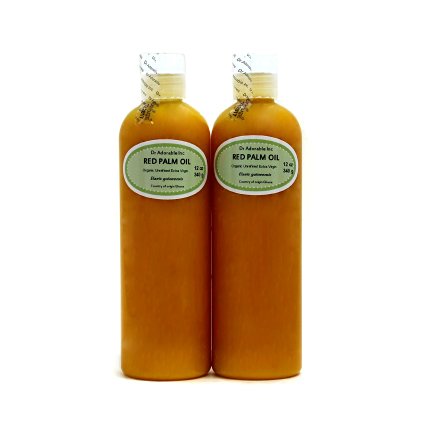 24 Oz Raw Extra Virgin Red Palm Oil Organic Unrefined (2 of 12 Oz bottles)