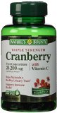 Natures Bounty Triple Strength Cranberry with Vitamin C 25200 mg 60 Softgels