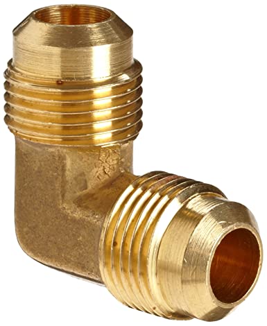Anderson Metals 54055-06 Brass Tube Fitting, 90 Degree Elbow, 3/8" x 3/8" Flare