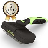 The PRO Quality Dog Brush Is The Perfect SLICKER BRUSH For Dogs - 50 Off Retail Price - Its Patented Ergonomic Design Makes Dog Grooming Quicker and Easier - The Unique Self Cleaning Slicker Brush Removes Those Mats And Tangles And Is So Comfortable Your Dog Will Love Being Brushed - 5 Year 100 Money Back Guarantee