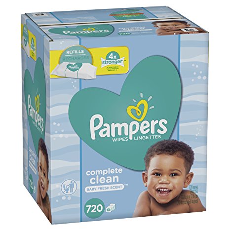 Pampers Baby Wipes Complete Clean Scented, 720 Count