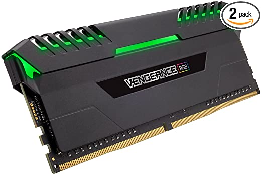 CORSAIR VENGEANCE RGB 32GB (2x16GB) DDR4 3000MHz C16 Desktop Memory - Black