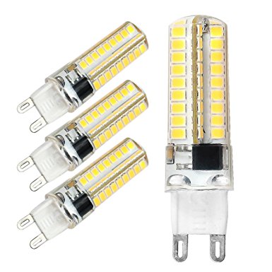 Kakanuo G9 LED Bulb Dimmable 4.5 Watt Warm White 3000K Bi-pin Base 72X2835SMD LED Corn Bulb AC 110V-130V (Pack of 4)
