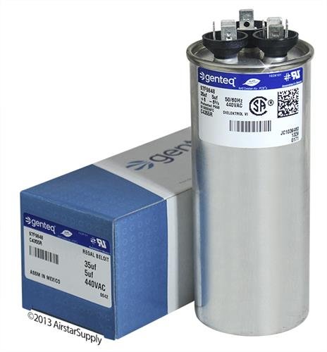 Z97F9848 - 35   5 uf MFD 440 Volt VAC - GE Round Dual Run Capacitor Upgrade