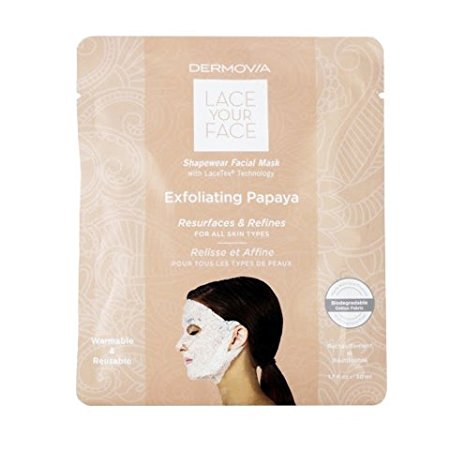 LACE YOUR FACE Compression Facial Mask - Exfoliating Papaya - Single