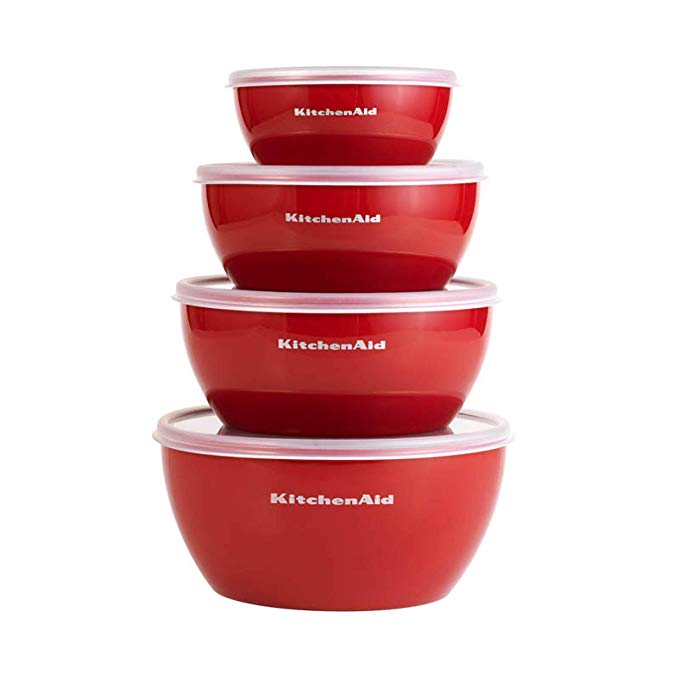 KitchenAid KE176OSERA Classic Prep Bowls, Set of 4, Empire Red