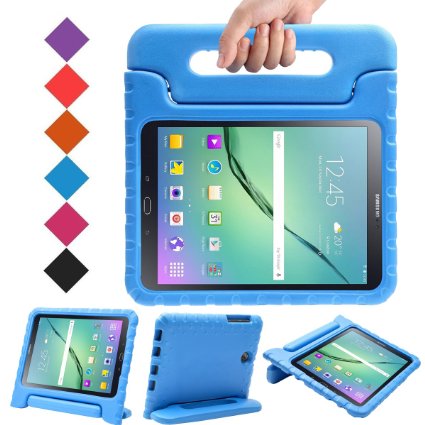 Samsung Galaxy Tab S2 8.0 Case - BMOUO EVA ShockProof Case Light Weight Kids Case Super Protection Cover Handle Stand Case for Kids Children for Samsung Galaxy Tab S2 8-inch Tablet - Blue Color