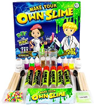 Original Slime Making Kit For Girls and Boys Safe and Non Toxic Unicorn Slime , Glow In Dark Slime , Crunchy Slime with Instructions and Tools all In a Box