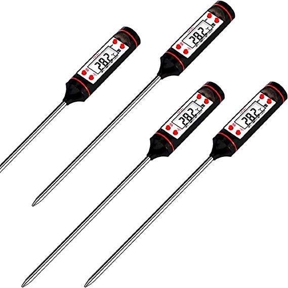 4 Pack Meat Thermometer Digital BBQ Cooking Thermometer With Instant Read