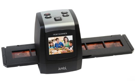 Jumbl 22MP High-Resolution 35mm Negative Film & Slide Scanner w/ 2.4" Color LCD - no Computer or Software Required To Operate - TV out Cable Included